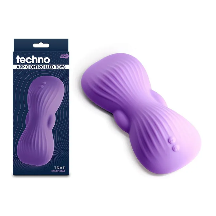 Female Sex Toys NS Novelties Techno Trap Purple USB Rechargeable Vibrating Grind Pad with App Control