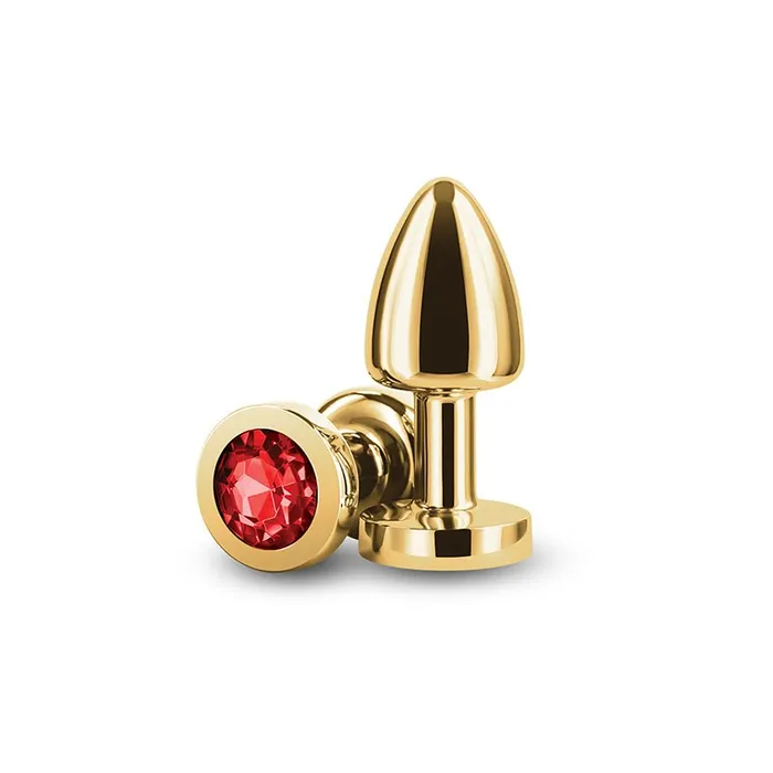 Female Sex Toys Rear Assets Petite Gold with Red Gem NS Novelties