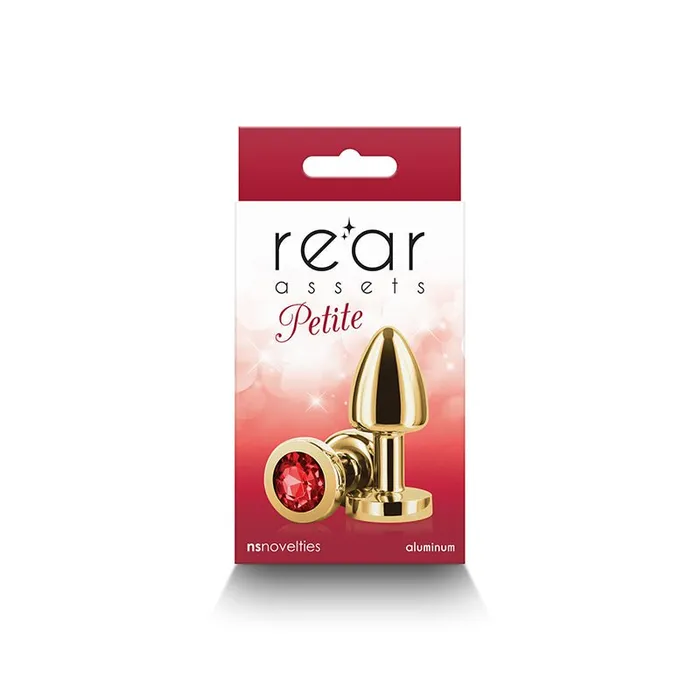 Female Sex Toys Rear Assets Petite Gold with Red Gem NS Novelties