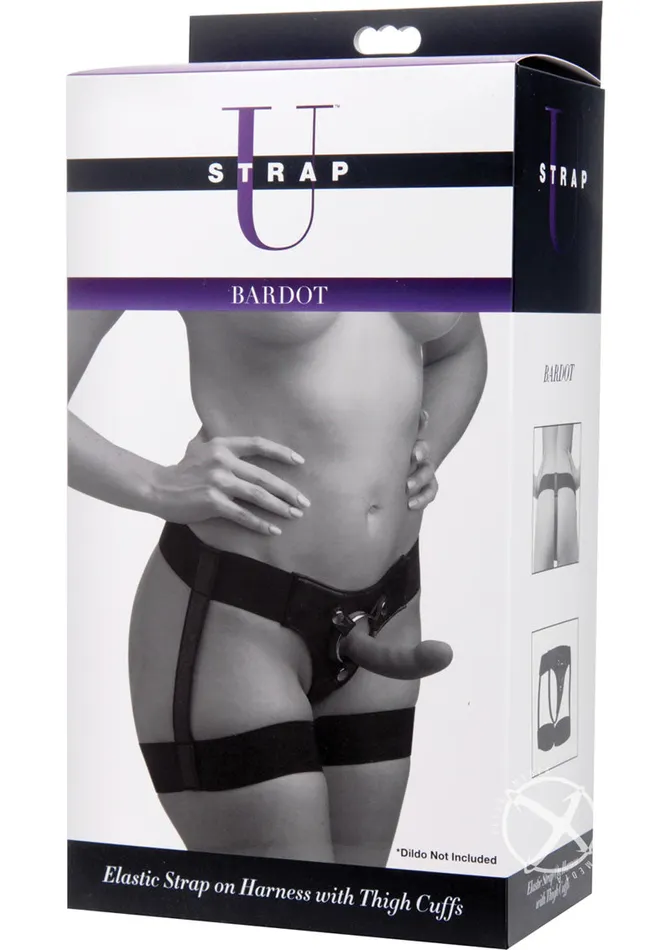 Female Sex Toys Strap U Bardot Elastic StrapOn Harness with Thigh Cuffs STRAP U