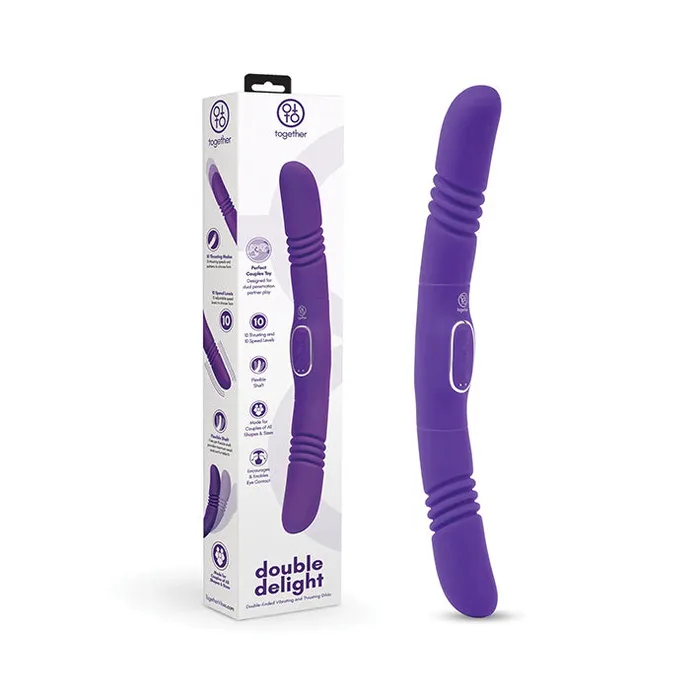 Female Sex Toys Together Double Delight DoubleEnded Thrusting Vibrator Electric Eel