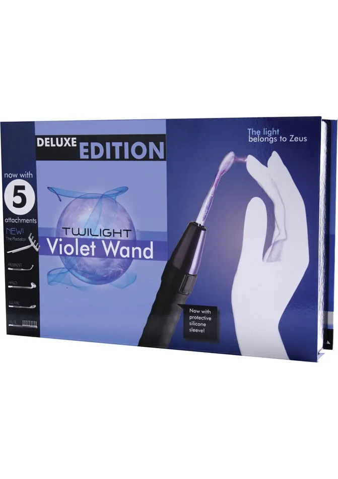 Female Sex Toys Zeus Electrosex Zeus Electrosex Deluxe Edition Twilight Violet Wand with 5 Attachments