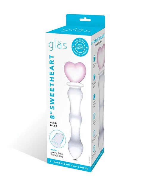 Glas 8 Sweetheart Glass Dildo PinkClear Electric Eel INC Dildos