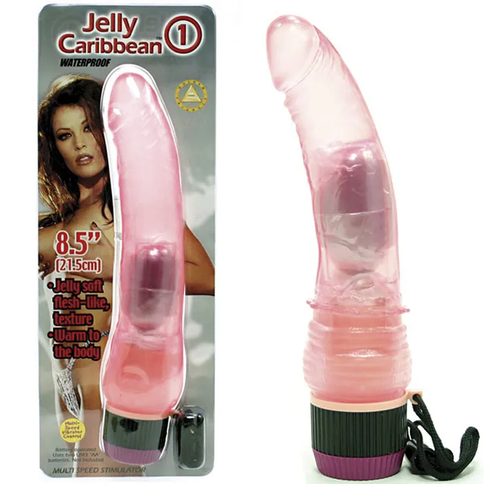 Golden Triangle Vibrators Waterproof Jelly Caribbean 4 Pink