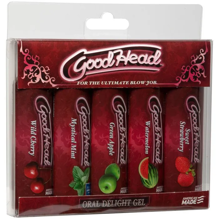 Goodhead Oral Delight Gel 5Pack Flavoured Oral Lotions Set of 5 x 30 ml Bottles Doc Johnson Enhancers