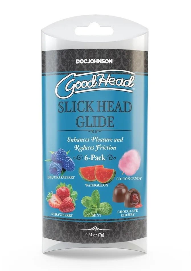 Goodhead Slick Head Glide 24oz 6 Pack Assorted GoodHead Enhancers