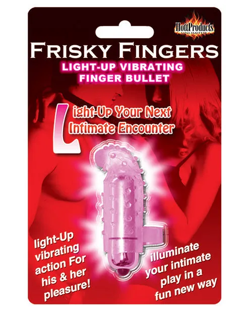 Hott Products Frisky Finger Light Up Vibrating Finger Bullet Female Sex Toys