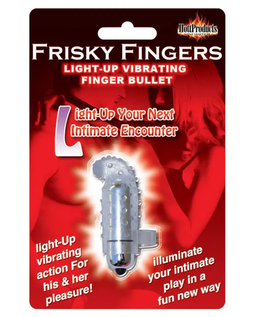 Hott Products Frisky Finger Light Up Vibrating Finger Bullet Female Sex Toys