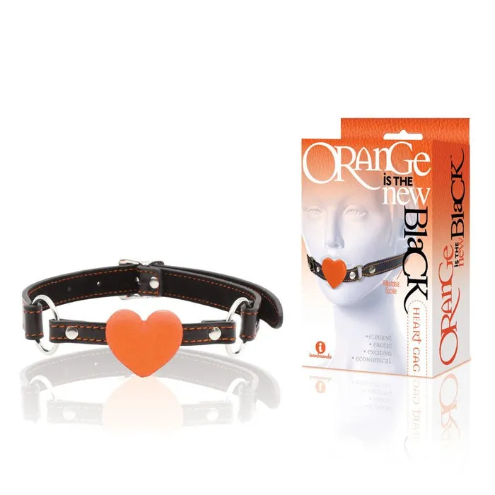 Icon Brands Dildos The 9s Orange Is The New Heart Gag Orange Mouth Restraint