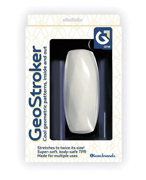 Icon Brands INC Male Sex Toys GeoStroker One 5 UltraSoft TPR Stroker White