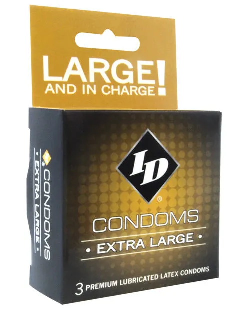 ID Extra Large Condoms Box of 3 Westridge Laboratories Male Sex Toys