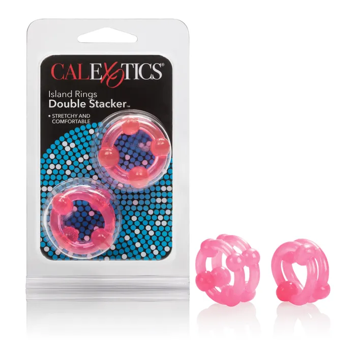 Island Rings Double Stacker Pink California Exotic Vibrators