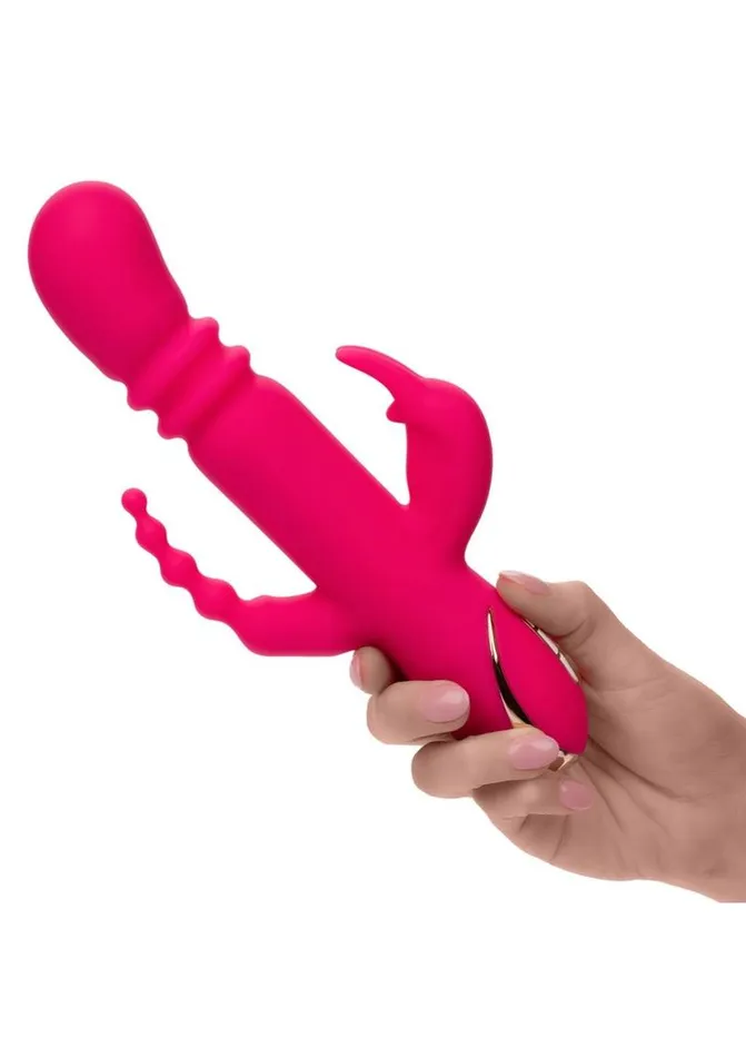 Jack Rabbit Signature Heated Rechargeable Silicone Triple Fantasy Rabbit Vibrator Jack Rabbit Female Sex Toys