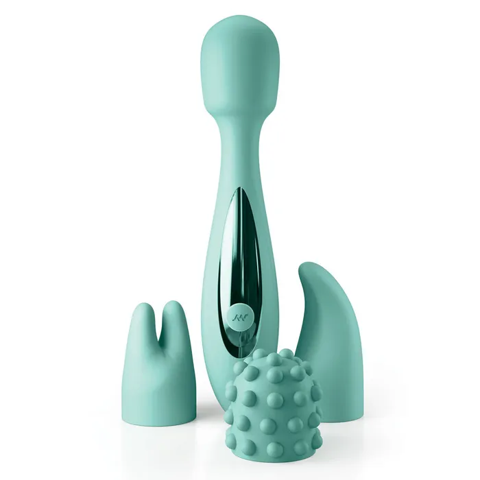 JimmyJane Vibrators JimmyJane Canna Teal 218 cm Massage Wand with 3 Interchangeable Heads