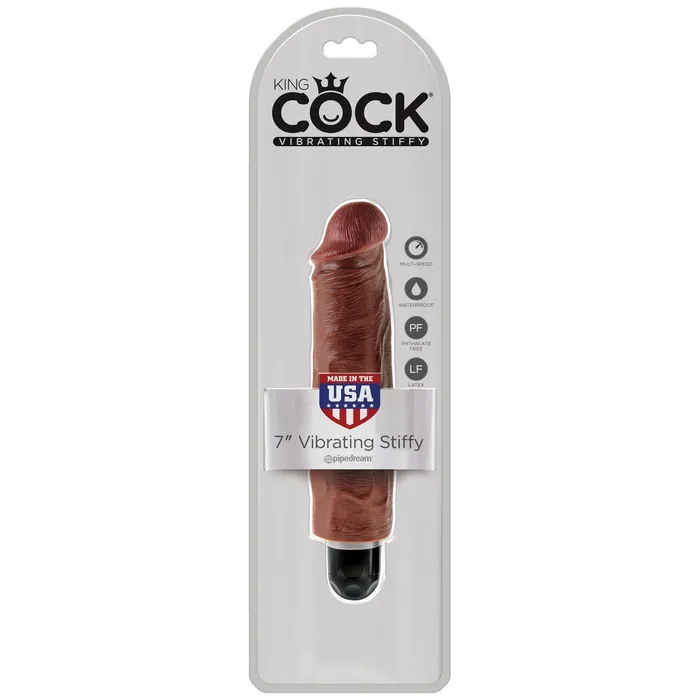 King Cock 7 Vibrating Stiffy Brown Pipedream Dildos