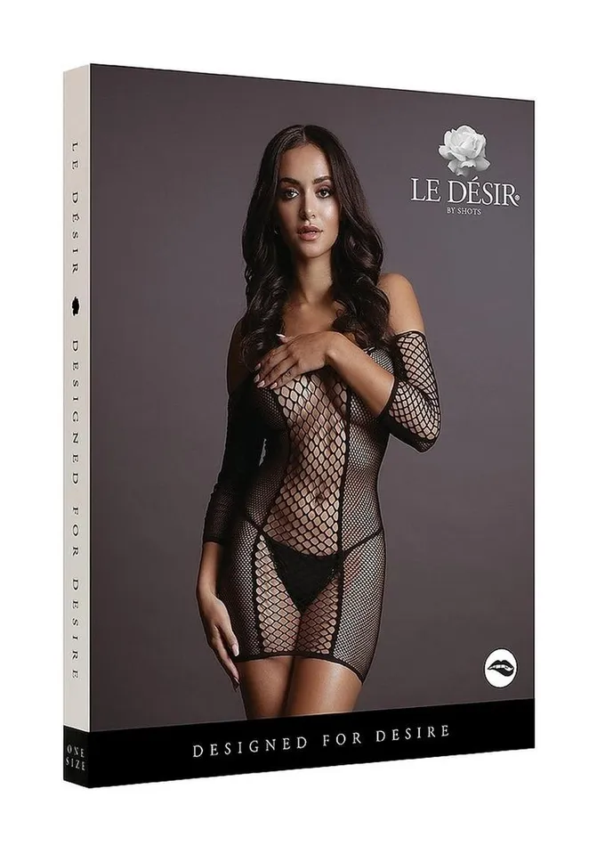 Le Desir Female Sex Toys Le Desir Duo Net Sleeved Mini Dress