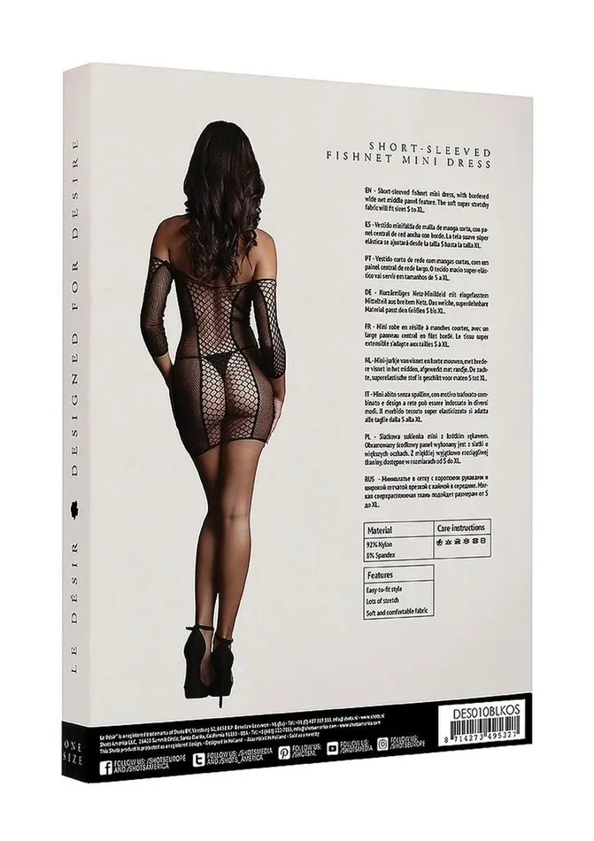 Le Desir Female Sex Toys Le Desir Duo Net Sleeved Mini Dress