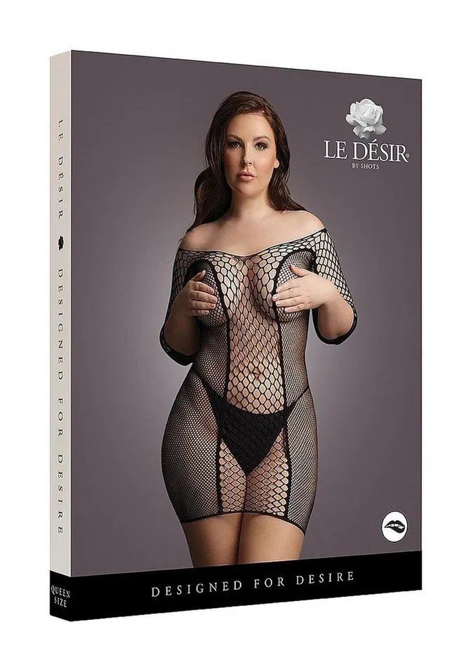 Le Desir Female Sex Toys Le Desir Duo Net Sleeved Mini Dress