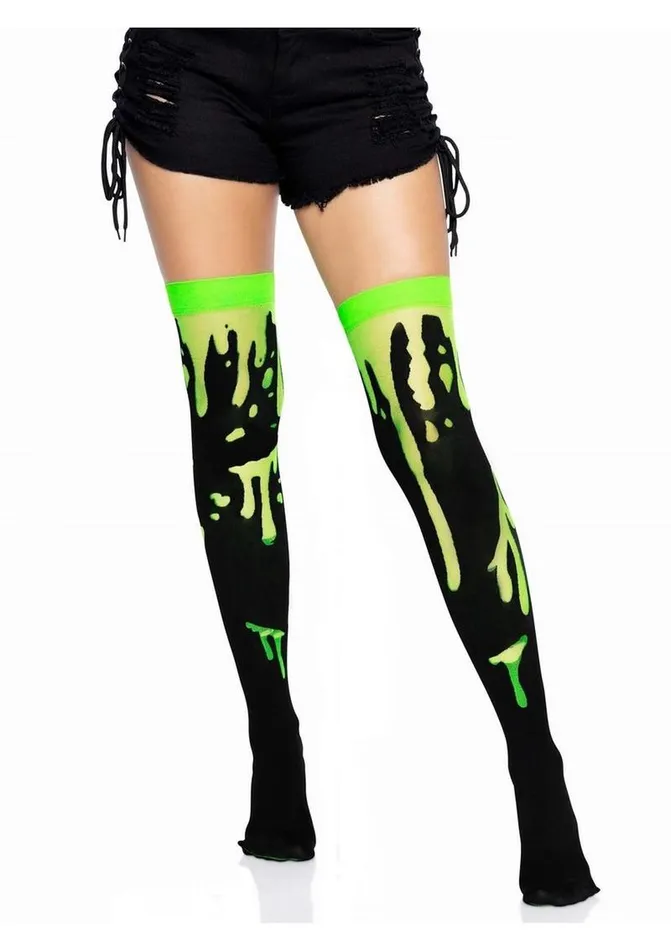 Leg Avenue Vibrators Leg Avenue Splatter Thigh Highs