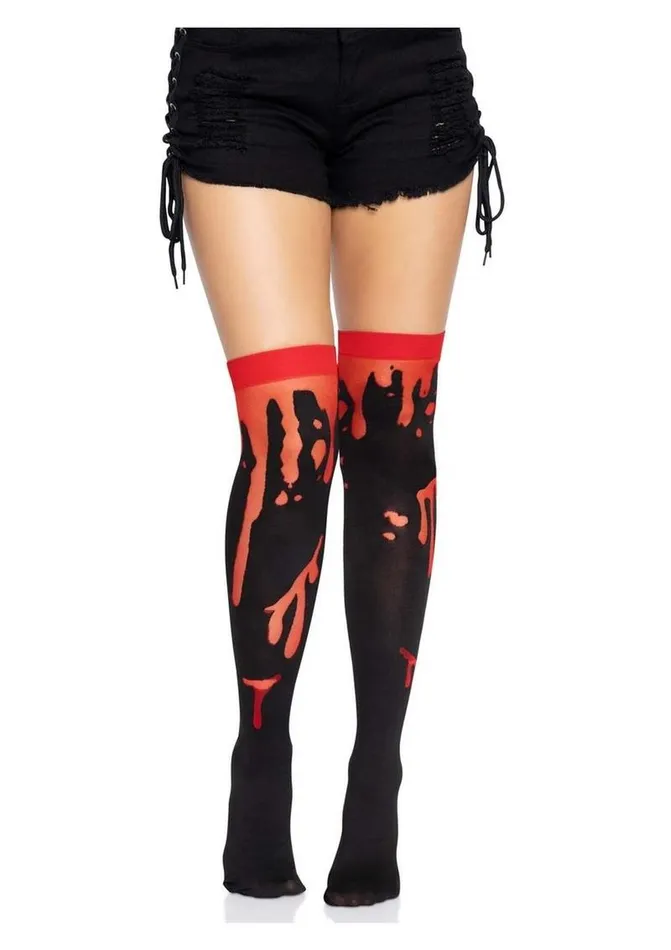 Leg Avenue Vibrators Leg Avenue Splatter Thigh Highs