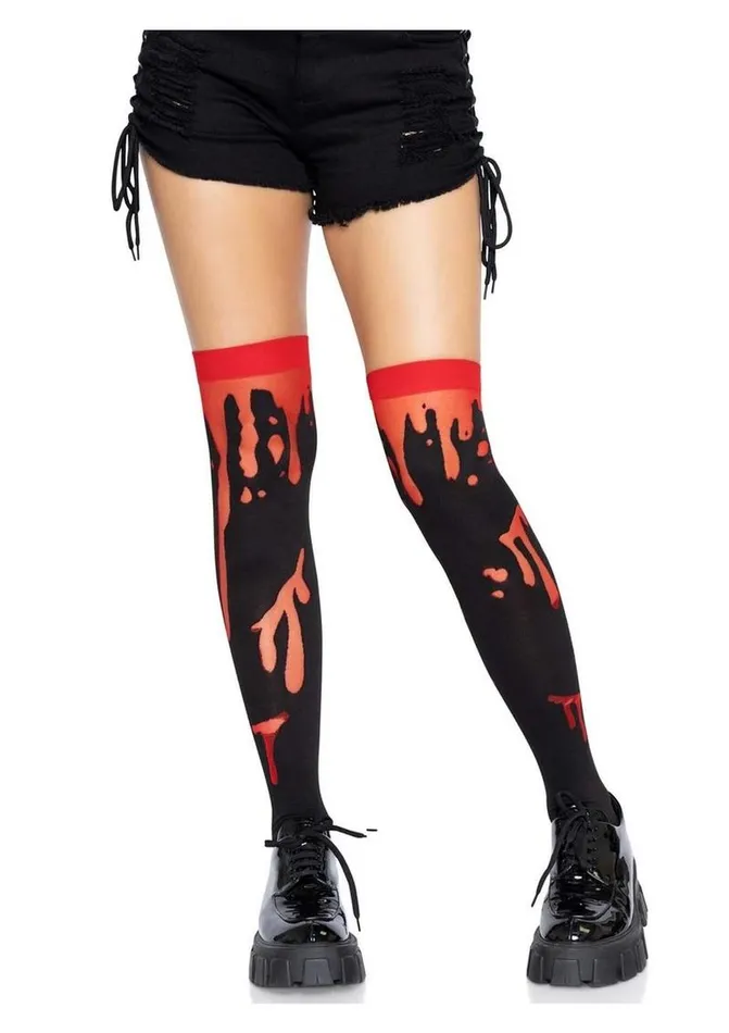 Leg Avenue Vibrators Leg Avenue Splatter Thigh Highs