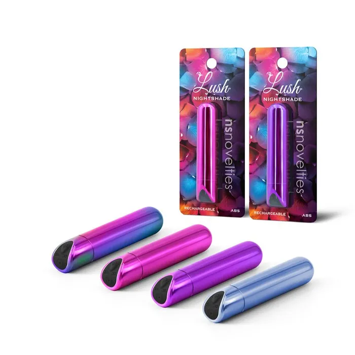 Lush Nightshade Multicolour Multicoloured 89 cm USB Rechargeable Bullet NS Novelties Female Sex Toys