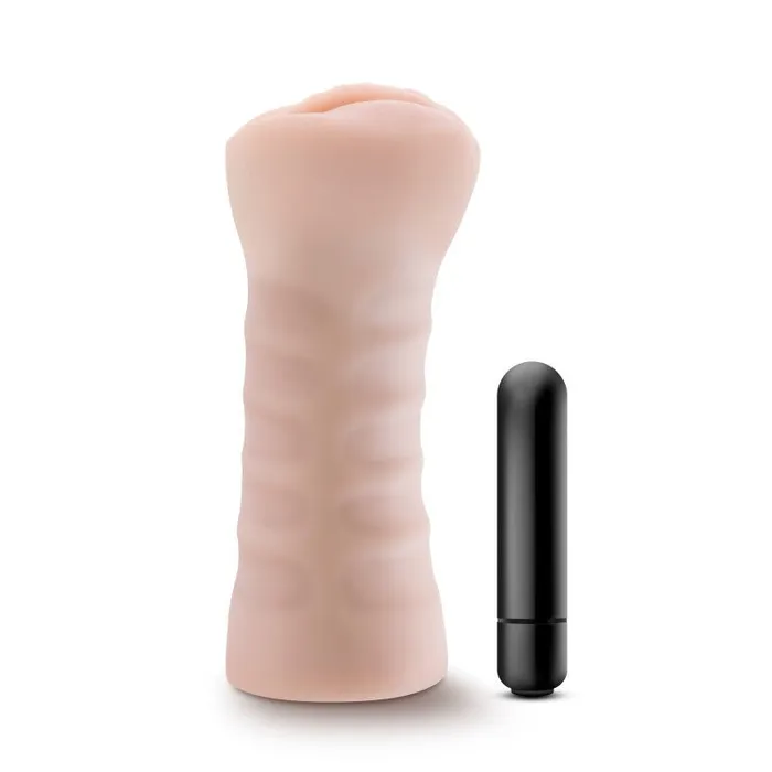 Male Sex Toys Blush Novelties M for Men Ashley Flesh Vibrating Vagina Stroker