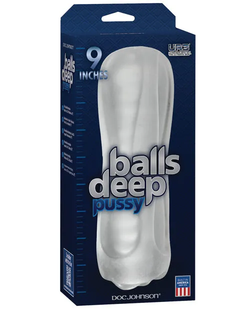 Male Sex Toys Doc Johnson Balls Deep The Baller 9 Pussy Stroker Frost