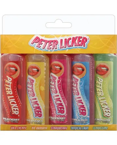 Male Sex Toys Doc Johnson Peter Licker 1 oz Bottle Asst Flavors Pack of 5