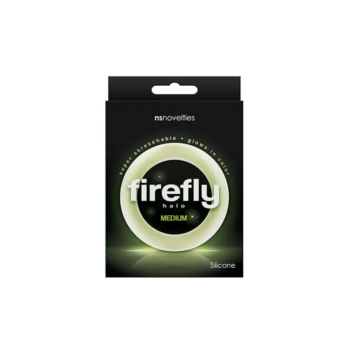 Male Sex Toys NS Novelties Firefly Halo Medium GlowintheDark Cock Ring