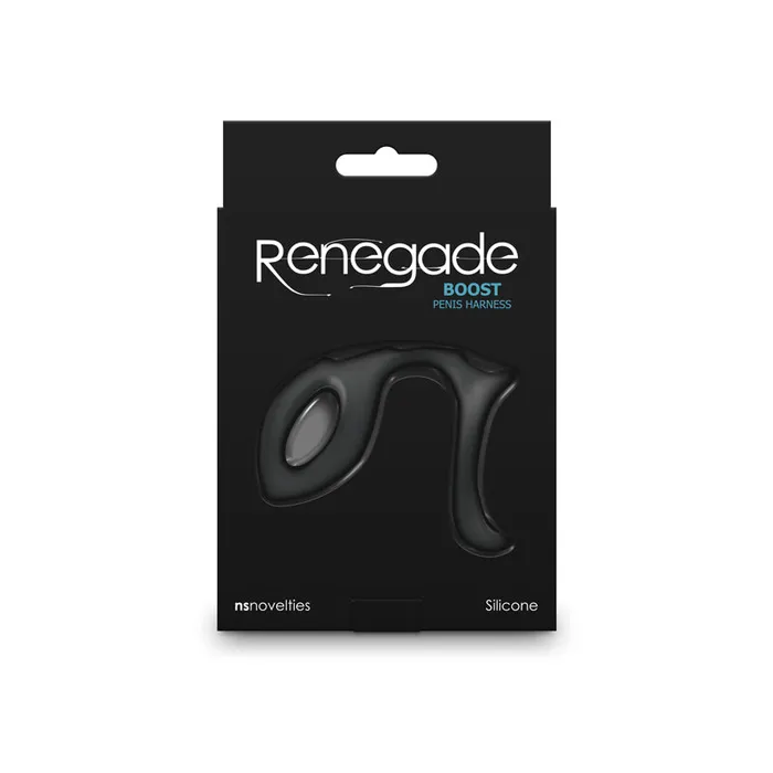 Male Sex Toys Renegade Boost Black Penis Harness NS Novelties