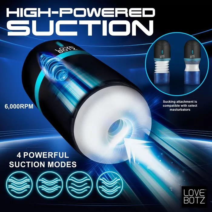 Male Sex Toys XR Brands LoveBotz The Milker MegaPod USB Rechargeable Male Masturbator