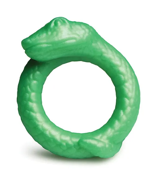 Male Sex Toys Xr LLC Creature Cocks Serpentine Silicone Cock Ring Green