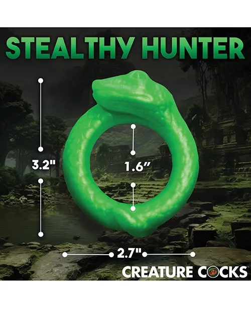 Male Sex Toys Xr LLC Creature Cocks Serpentine Silicone Cock Ring Green