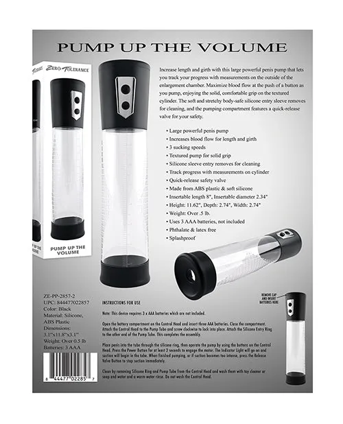 Male Sex Toys Zero Tolerance Pump Up The Volume Evolved Novelties INC