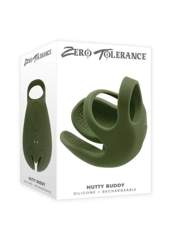 Male Sex Toys Zero Tolerance Zero Tolerance Nutty Buddy Rechargeable Silicone Dual Cock Ring