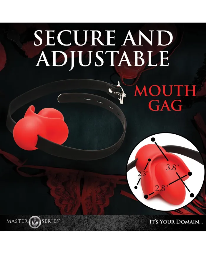 Master Series Gag Order Extreme Silicone Ball Gag RedBlack Xr LLC Anal