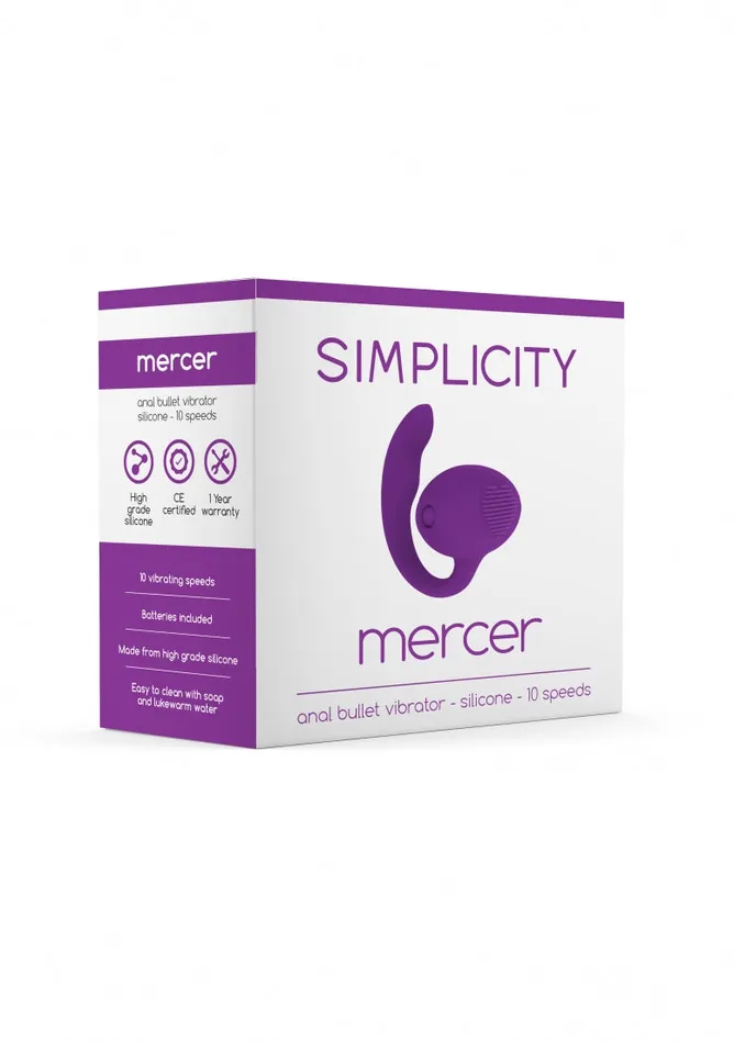 MERCER Anal bullet vibrator Purple Shots Simplicity Vibrators