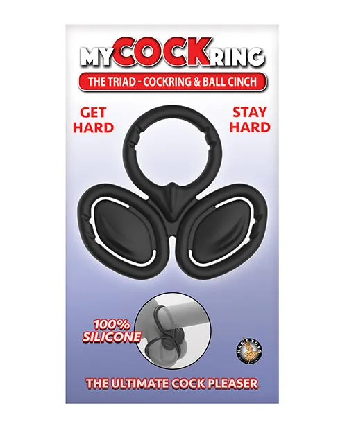 Nasstoys Male Sex Toys My Cock Ring The Triad Cockring Ball Cinch Black