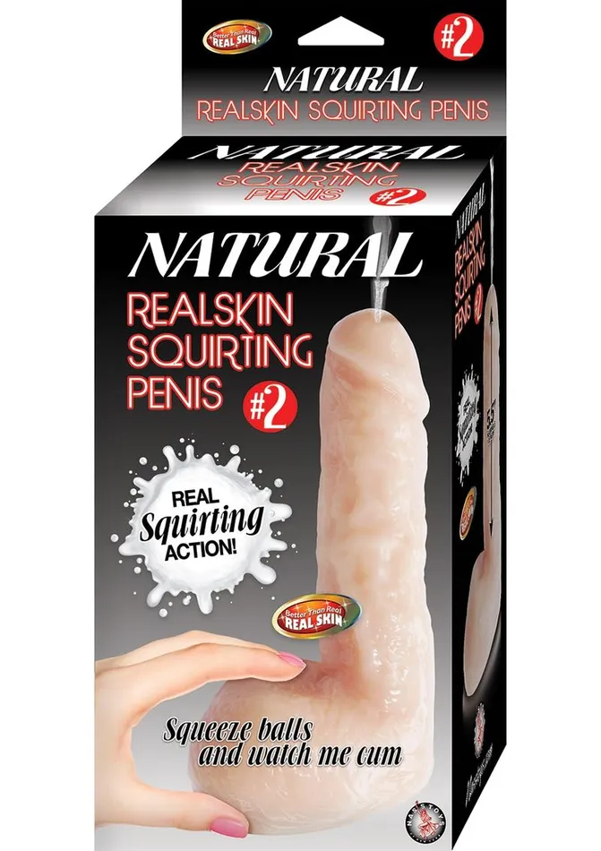 Natural Realskin Squirting Penis 2 Dildo Natural Dildos