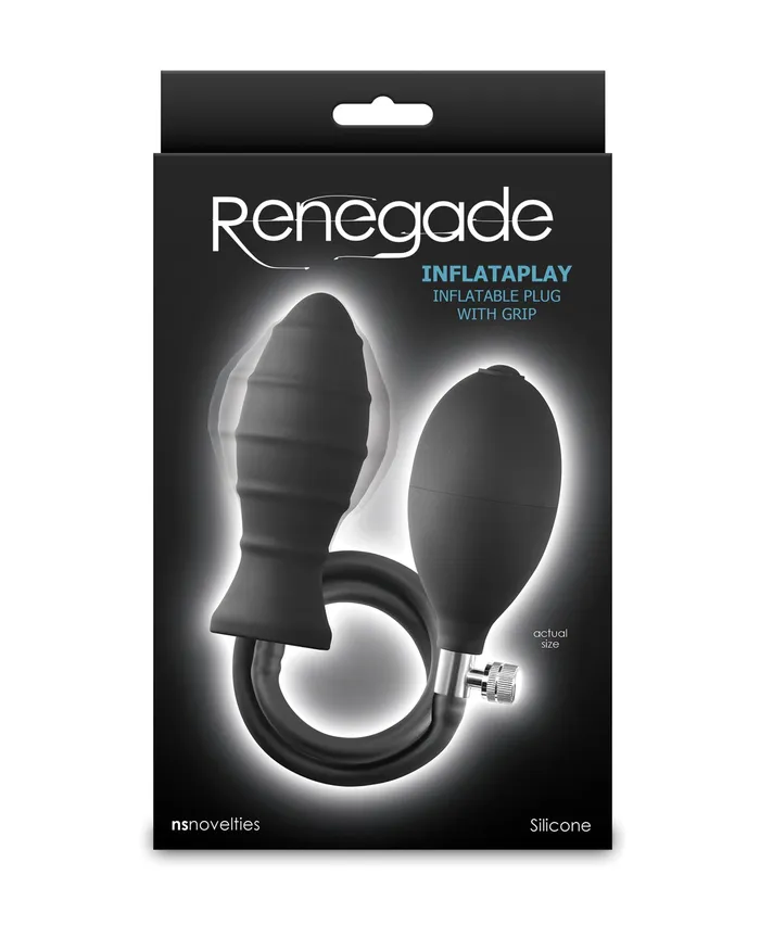 Ns Novelties INC Anal Renegade Inflataplay Inflatable Anal Plug Black