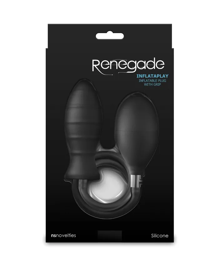 Ns Novelties INC Anal Renegade Inflataplay Inflatable Anal Plug Black