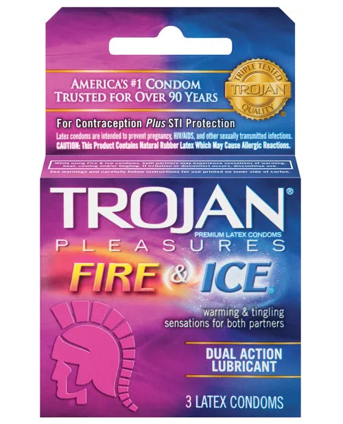 Paradise Marketing Anal Trojan Fire Ice Condoms Box of 3