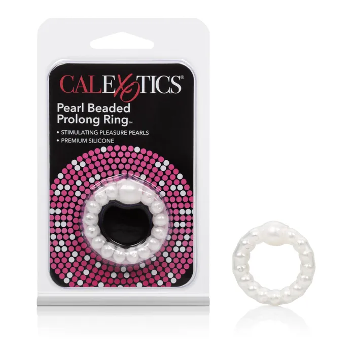 Pearl Beaded Prolong Rings White California Exotic Anal