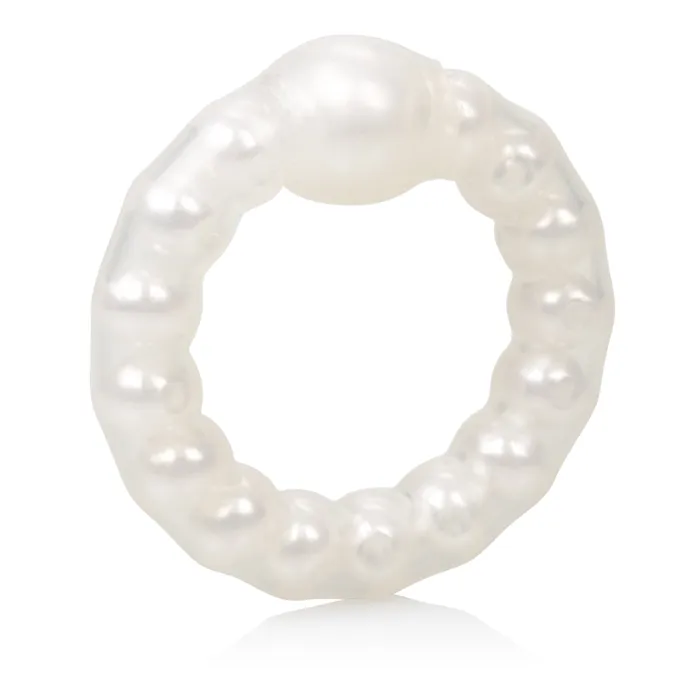 Pearl Beaded Prolong Rings White California Exotic Anal