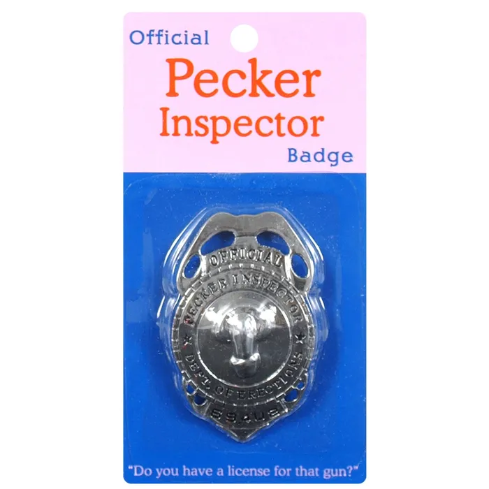 Pecker Inspector Badge Jelique Products Vibrators