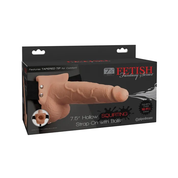 Pipedream Female Sex Toys Fetish Fantasy Series 75 Hollow Squirting Strapon With Balls Flesh