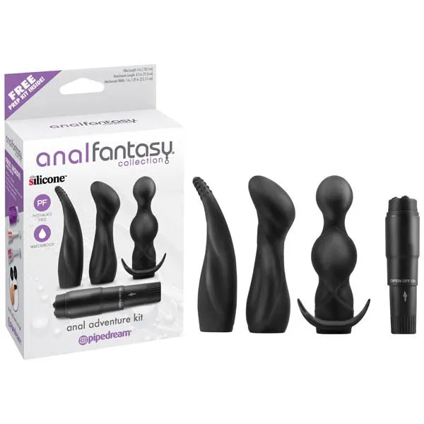 Pipedream Male Sex Toys Anal Fantasy Collection Anal Adventure Kit Vibrator with 3 Anal Sleeves