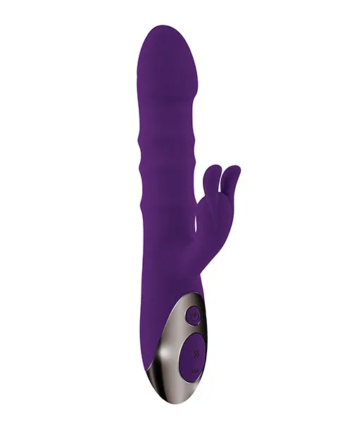 Playboy Pleasure Hop To It Rabbit Vibrator Acai Evolved Novelties INC Vibrators