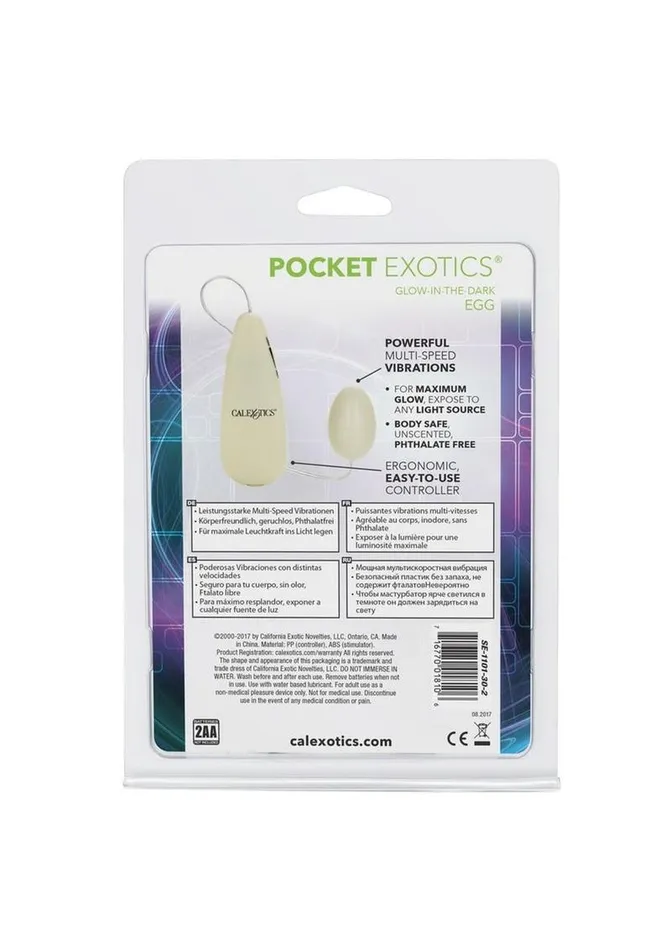 Pocket Exotics Female Sex Toys Pocket Exotics Glow In The Dark Egg Glow